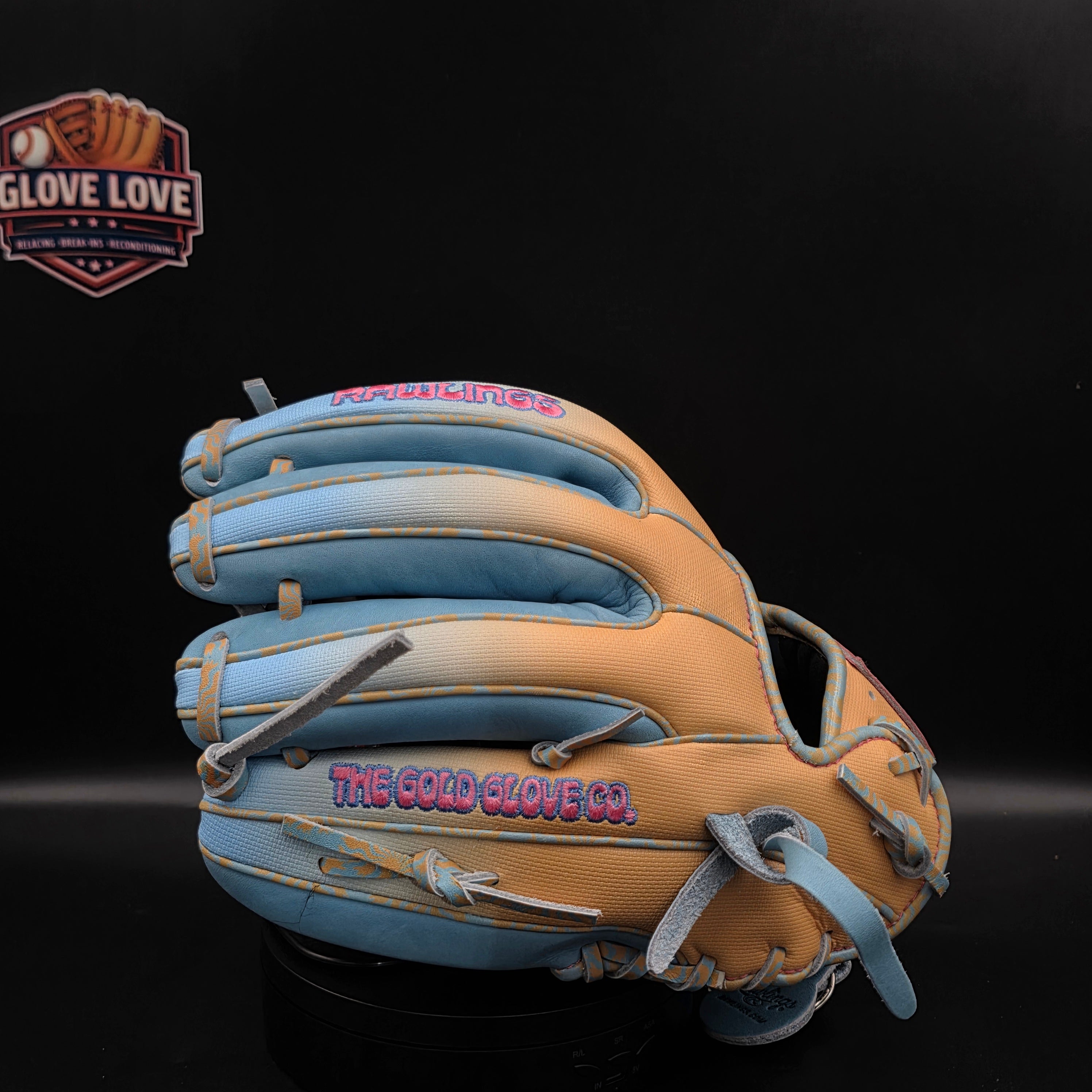 Rawlings Icon Fest Heart of the Hide Camel/Blue 11.5-Inch Infield Glove