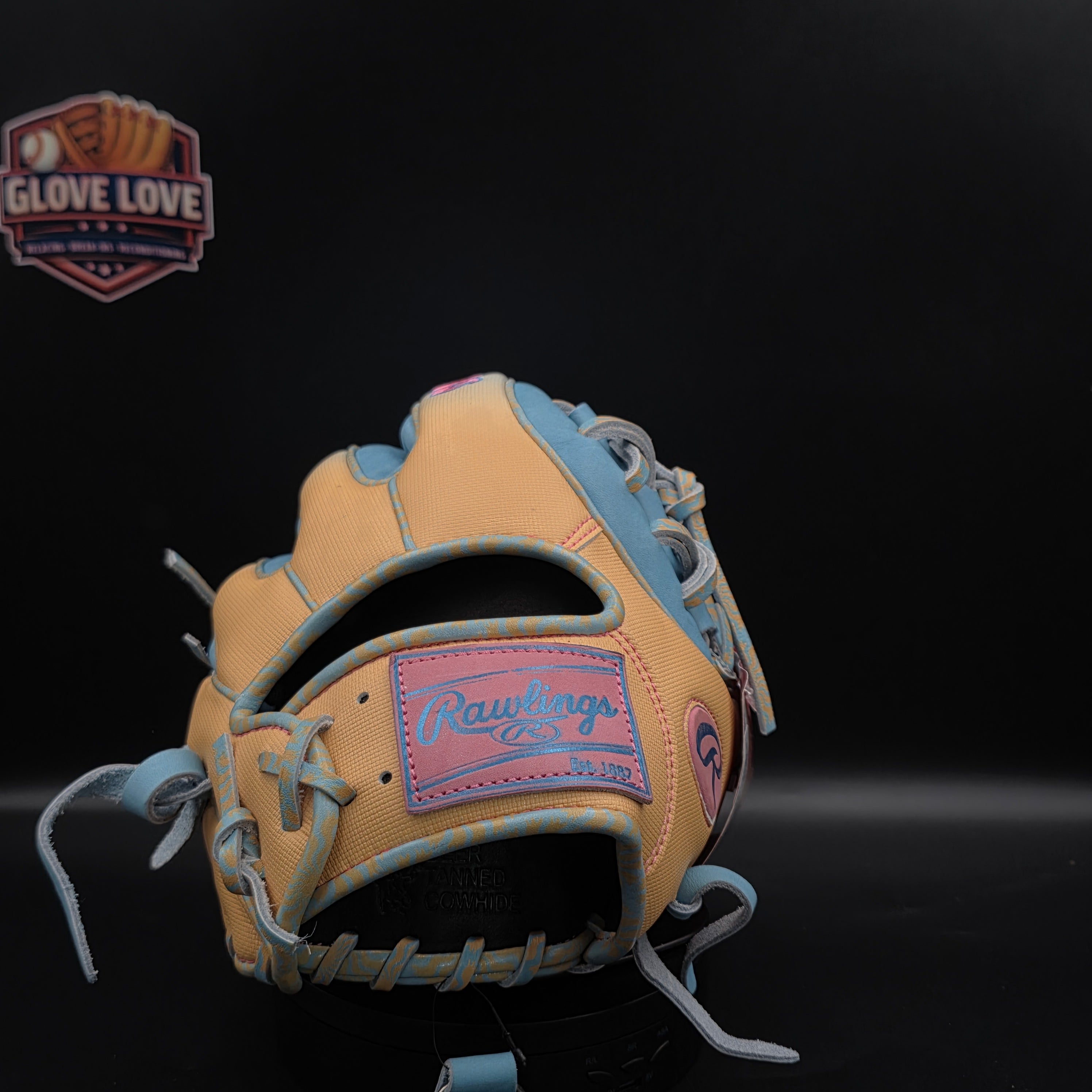Rawlings Icon Fest Heart of the Hide Camel/Blue 11.5-Inch Infield Glove