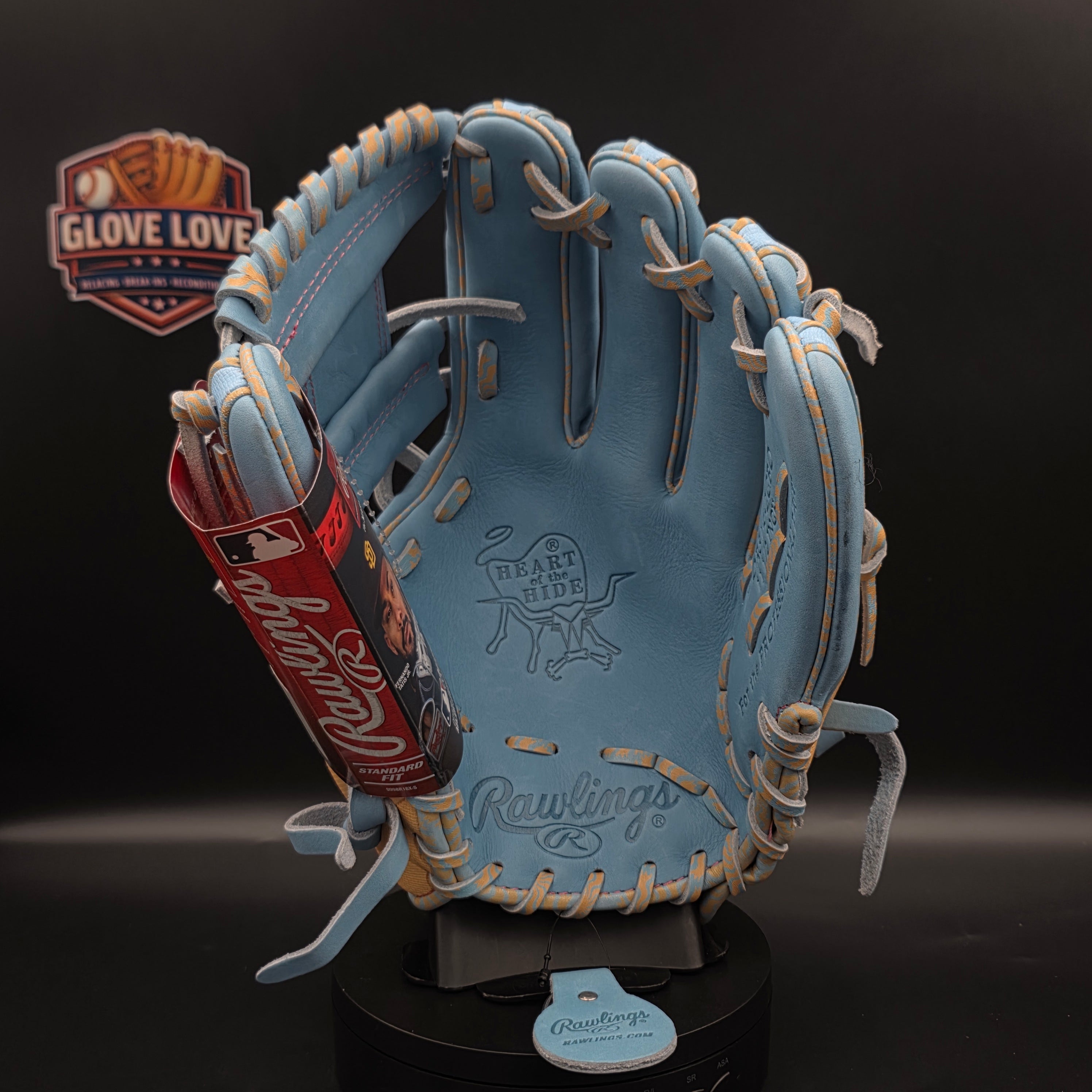 Rawlings Icon Fest Heart of the Hide Camel/Blue 11.5-Inch Infield Glove
