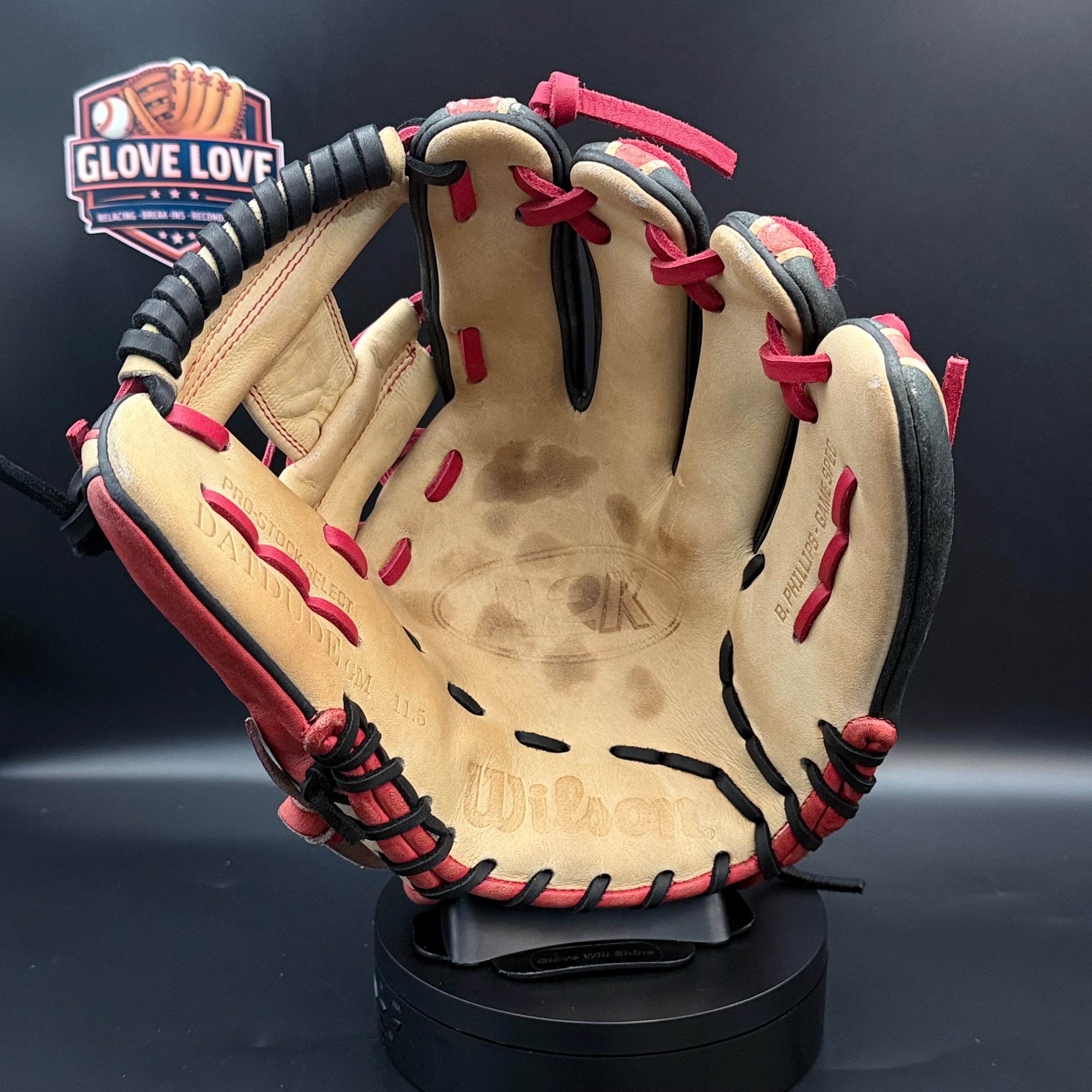 Wilson A2K Baseball Gloves Datdude Gm Brandon Phillips game spec and Datdude September 2015 GOTM pre-owned set!