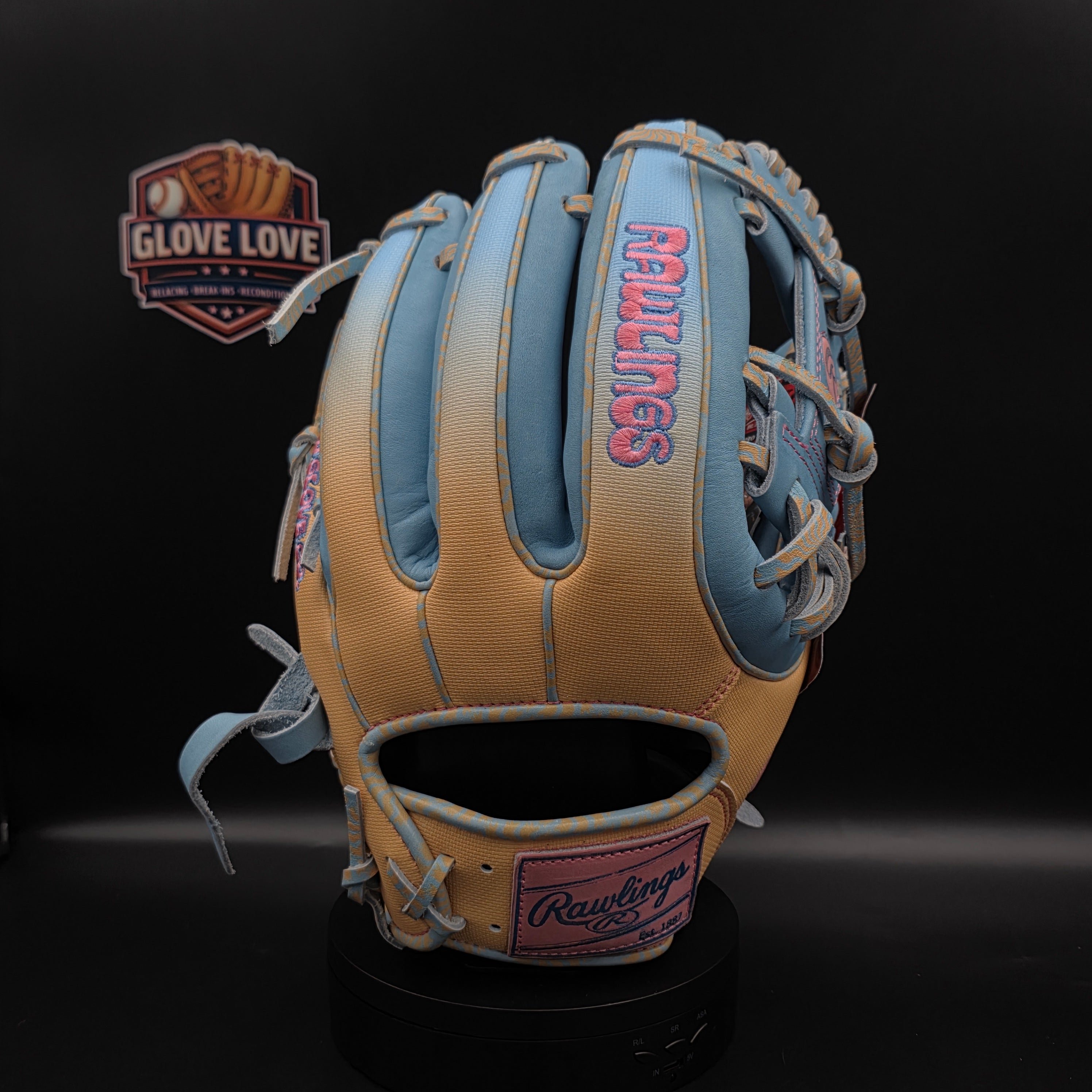 Rawlings Icon Fest Heart of the Hide Camel/Blue 11.5-Inch Infield Glove